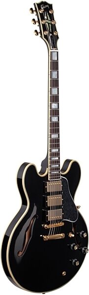 Gibson Limited Edition ES-355 Black Beauty Electric Guitar (with Case), Body Left Front