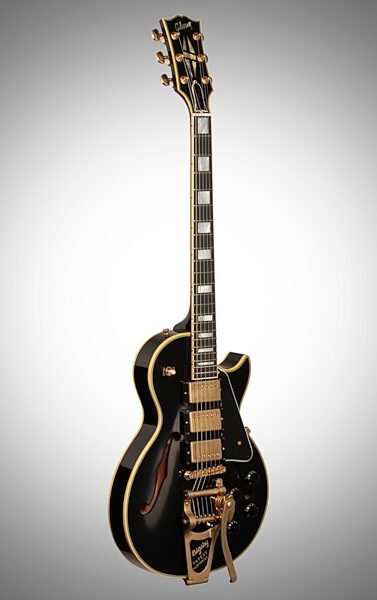 Gibson Limited Edition ES Les Paul Custom Black Beauty 3-Pickup VOS Electric Guitar with Bigsby (with Case), Body Left Front