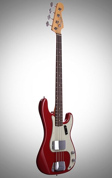 Fender '63 American Vintage Precision Electric Bass, Rosewood Fingerboard with Case, Body Left Front
