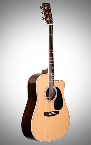 Martin DC-35E Dreadnought Acoustic-Electric Guitar (with Case), Body Left Front
