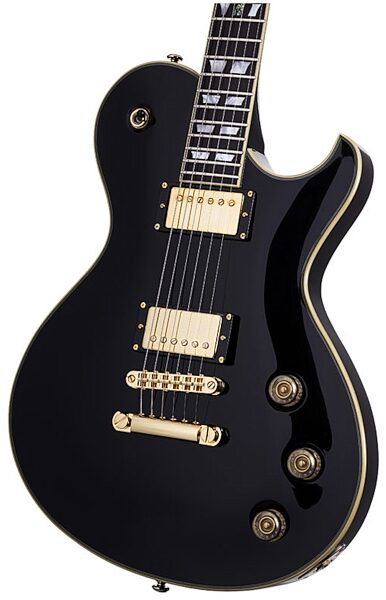 Schecter Solo-6 Custom Electric Guitar, Black - Closeup