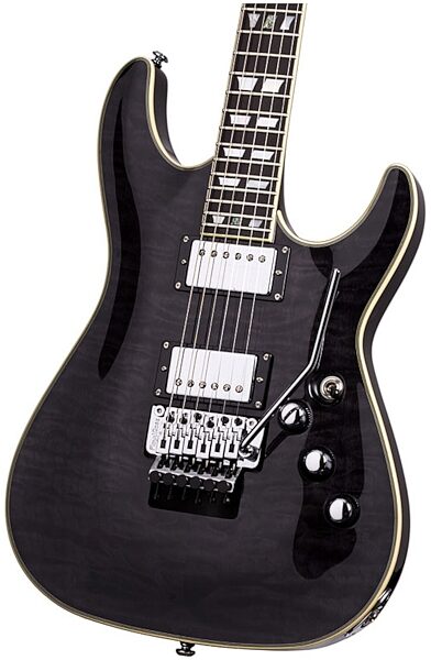 Schecter C-1 Custom Electric Guitar with Floyd Rose, Closeup