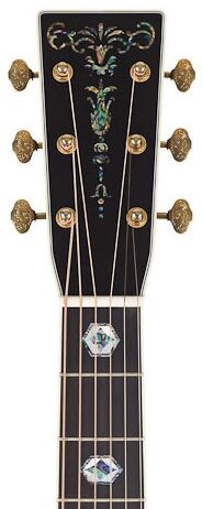 Martin OM Figured Koa Acoustic Guitar (with Case), Headstock