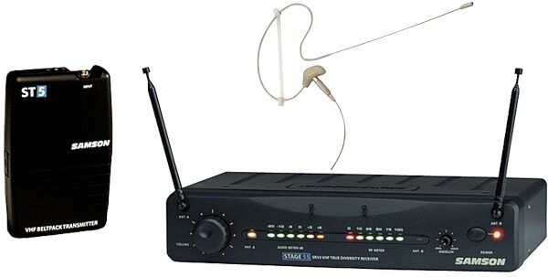 Samson SW55VSCS Stage 55 VHF Wireless Headset System with SE10TM Microphone, Main