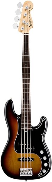 Fender American Deluxe Ash Precision Electric Bass (Rosewood with Case), 3-Color Sunburst