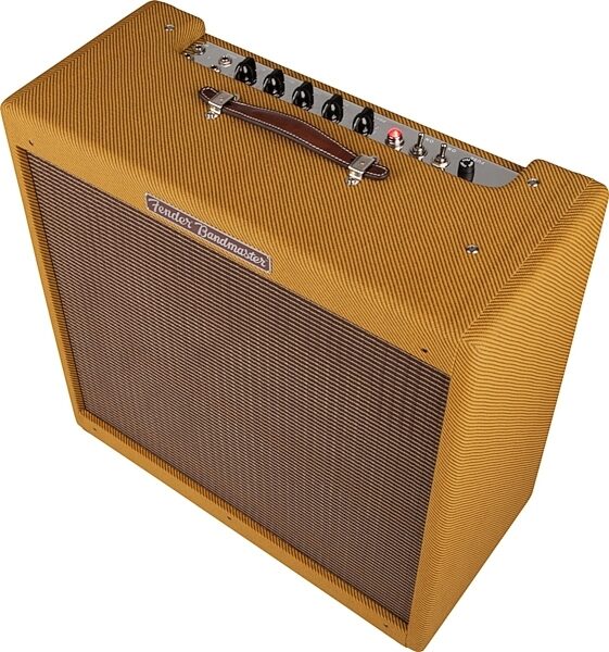 Fender '57 Bandmaster Tweed Guitar Combo Amplifier (26 Watts, 3x10"), Right