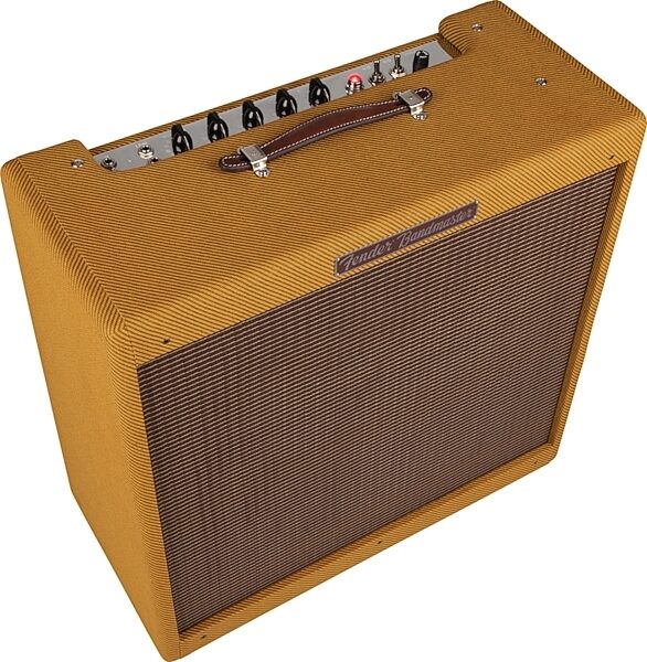Fender '57 Bandmaster Tweed Guitar Combo Amplifier (26 Watts, 3x10"), Left