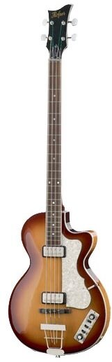 Hofner CT Series Contemporary Club Electric Bass (with Case), Sunburst