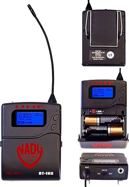 Nady 8W-1KU HM-10 Octo 1000-Channel UHF Wireless Headset Microphone System, Action Position Back