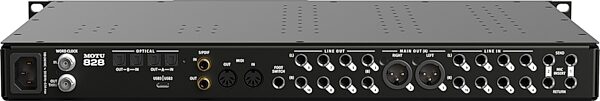 MOTU 828 28x32 USB-C Audio Interface, New, Action Position Back