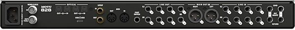 MOTU 828 28x32 USB-C Audio Interface, New, Action Position Back