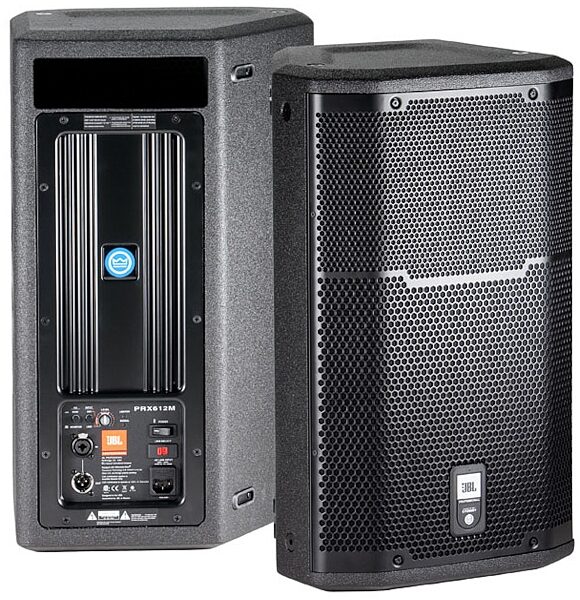 JBL PRX612M 2-Way Powered Speaker (1000 Watts, 1x12"), Front and Back