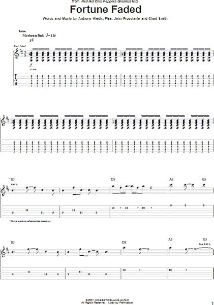 Fortune Faded - Guitar TAB, New, Main
