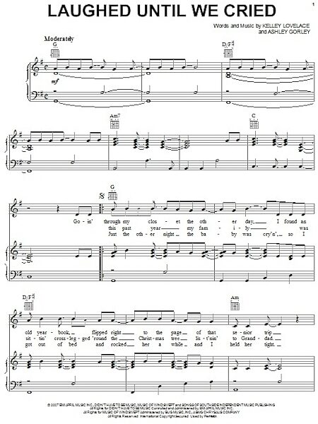 Laughed Until We Cried - Piano/Vocal/Guitar, New, Main