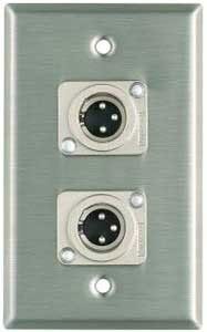 Pro Co WP1008 Wall Plate with Dual Male XLR, Main