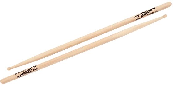 Zildjian Super 7A Drumsticks, Wood Tip