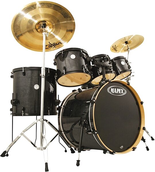 Mapex HZB6295 Horizon Limited Edition 5-Piece Drum Shell Kit, Midnight Black