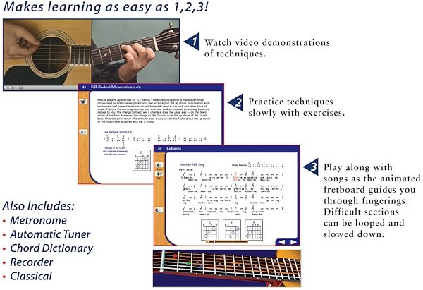 eMedia Guitar Basics Instructional Software (Mac and Windows), Screenshot 1