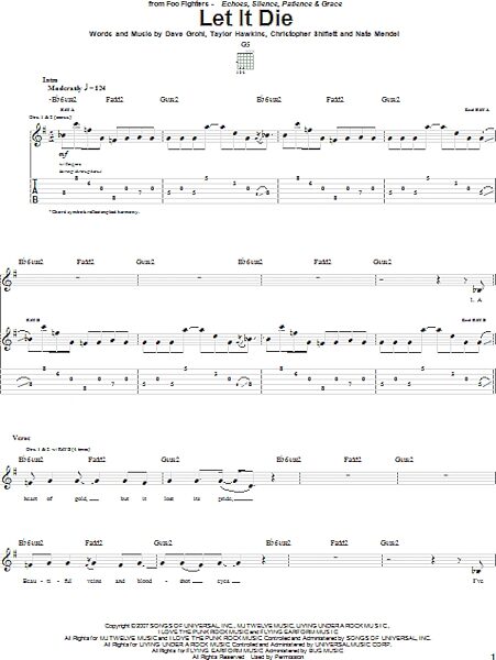 Let It Die - Guitar TAB, New, Main