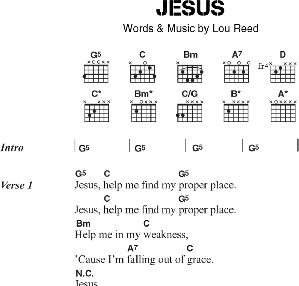 Jesus - Guitar Chords/Lyrics, New, Main