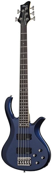 Schecter Riot Deluxe-5 5-String Electric Bass, Dark Metallic Blue