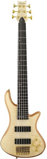 Schecter Stiletto Custom-6 6-String Electric Bass, Natural