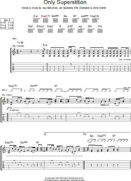 Only Superstition - Guitar TAB, New, Main