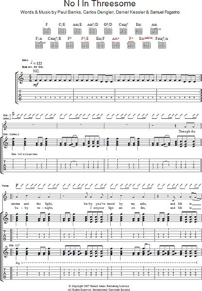 No I In Threesome - Guitar TAB, New, Main