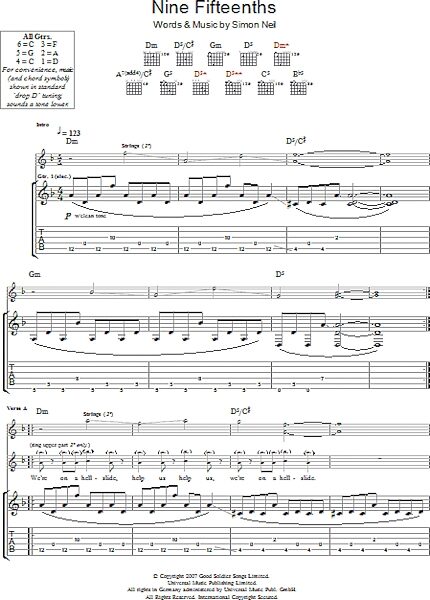 9/15ths (Nine Fifteenths) - Guitar TAB, New, Main