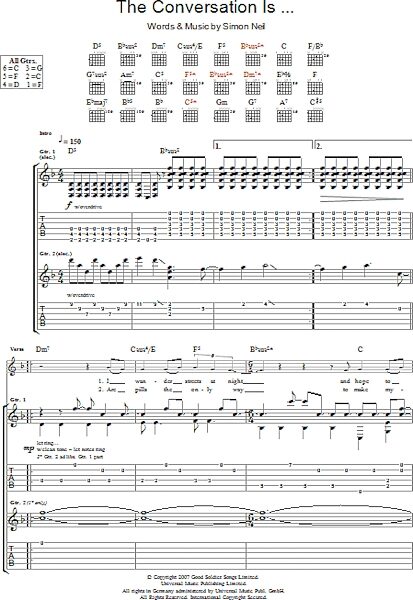 The Conversation Is... - Guitar TAB, New, Main