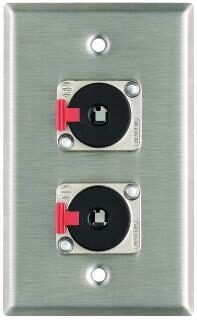 Pro Co WP1007 Wall Plate with Dual 1/4" Female TRS, Main