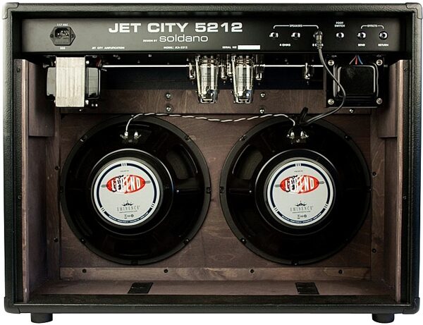 Jet City JCA5212RC Guitar Combo Amplifier Design by Soldano (50 Watts, 2x12"), Rear - Open