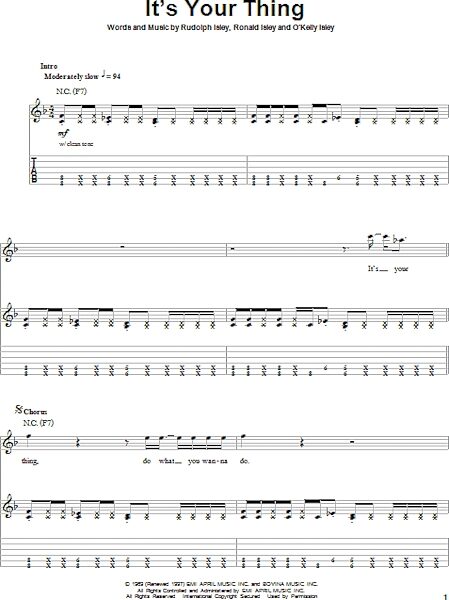 It's Your Thing - Guitar Tab Play-Along, New, Main