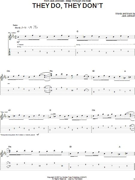 They Do, They Don't - Guitar TAB, New, Main