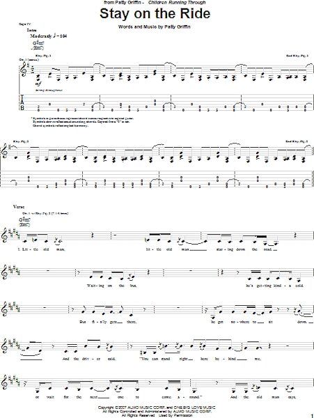 Stay On The Ride - Guitar TAB, New, Main