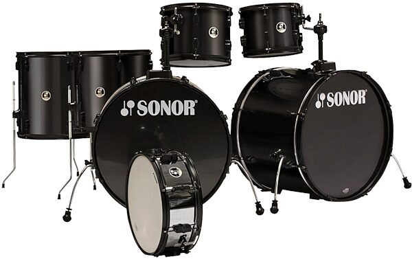 Sonor SSE72DB Extreme Blackout 7-Piece Drum Shell Kit, Blackout