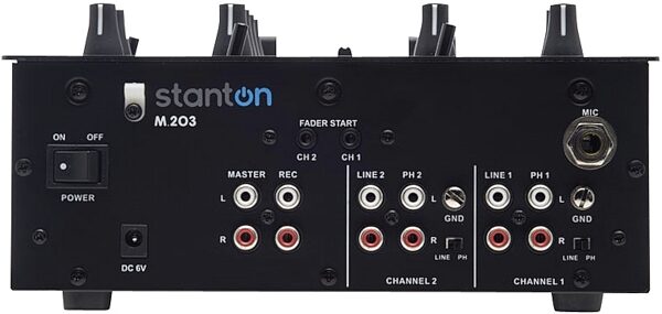 Stanton M.203 2-Channel DJ Mixer, Rear