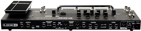 Line 6 POD HD400 Amp Modeling Multi-Effects Pedalboard, Rear - Top