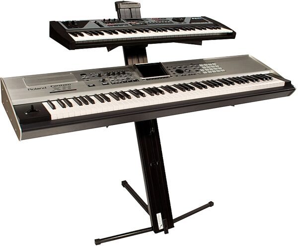 Ultimate Support AX-48 PRO APEX Keyboard Stand, Black, In Use