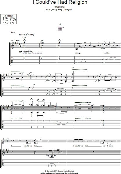I Could've Had Religion - Guitar TAB, New, Main