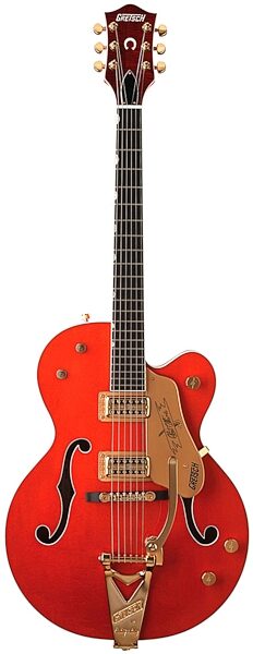 Gretsch G6120 Chet Atkins Hollowbody Electric Guitar (with Case), Deep Orange Stain