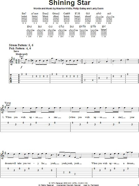 Shining Star - Easy Guitar with TAB, New, Main