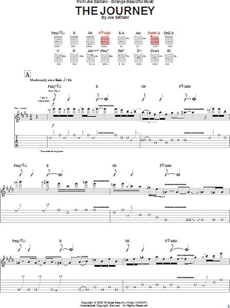 The Journey - Guitar TAB, New, Main
