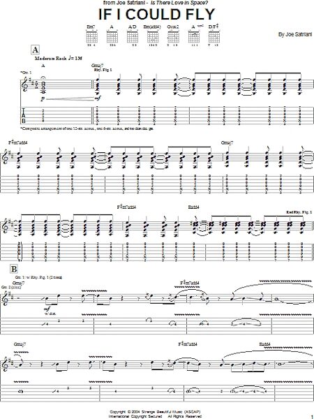 If I Could Fly - Guitar TAB, New, Main