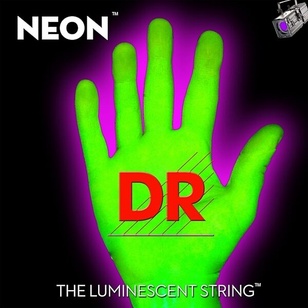 DR Strings Neon HiDef Electric Bass Strings, Green, 45-105, NGB-45, Green