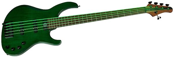 DR Strings NEON HiDef 5-String Electric Bass Strings, Green - In Use