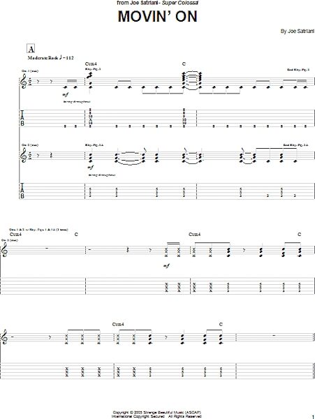 Movin' On - Guitar TAB, New, Main