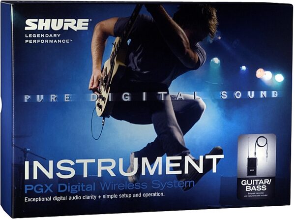Shure PGXD14 Bodypack Guitar Wireless System, Group X8, Frequencies 902 - 928 MHz, Box