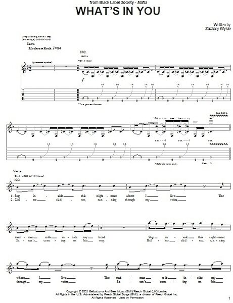 What's In You - Guitar TAB, New, Main
