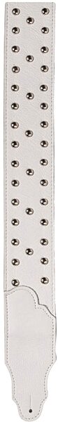 Franklin Glove Leather 2.5-Inch Guitar Strap with Metal Studs, White